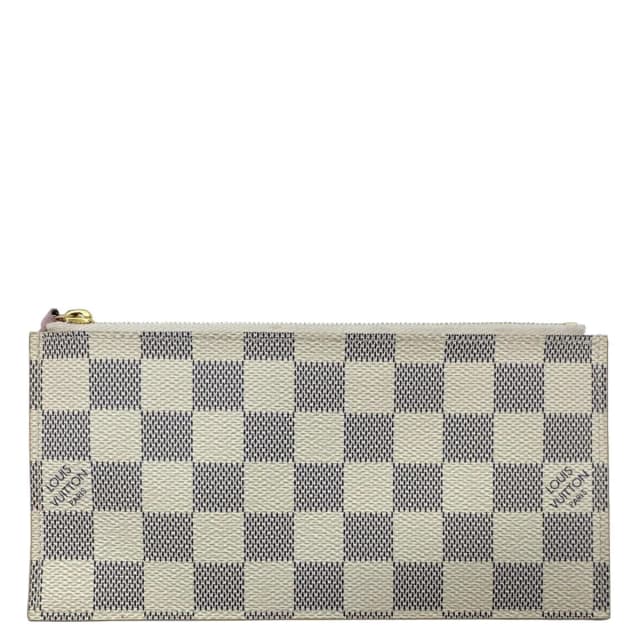 Louis Vuitton Felicie Damier Azur Insert Zip Pouch Rose Ballerine in Pink Canvas from Dallas Designer Handbags, photo 1 of 1
