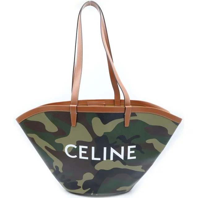 Celine Couffin Large Camouflage Pattern Shoulder Bag Tote Khaki Brown in Brown Coated canvas from The Reluxe, photo 1 of 1
