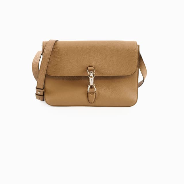 Gucci Jackie Soft Crossbody Bag Beige in Beige Leather from The Purse Affair, photo 1 of 1