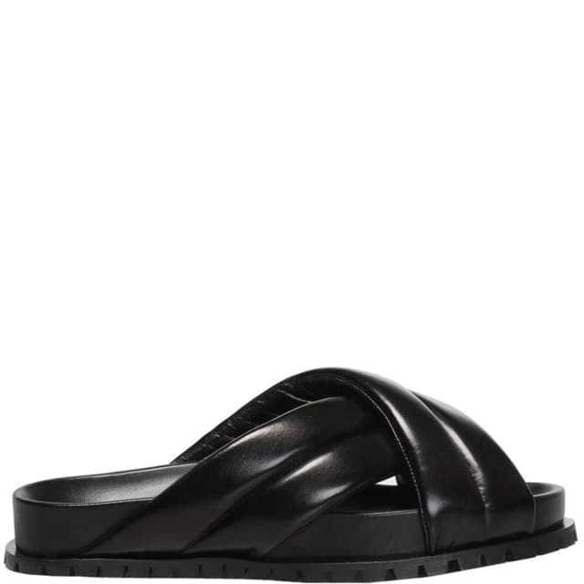Jil Sander Nappa Padded Crossover Leather Slides, image 1 of 1 from Cultstatus