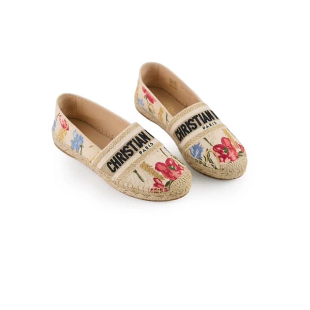 Dior Floral Espadrilles Tweed Beige - Size 36 in Beige Tweed from The Purse Affair, photo 1 of 1