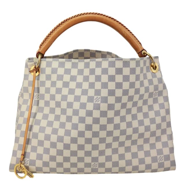 Louis Vuitton Artsy MM Damier Azur Hobo Bag White in White Canvas from Dallas Designer Handbags, photo 1 of 1
