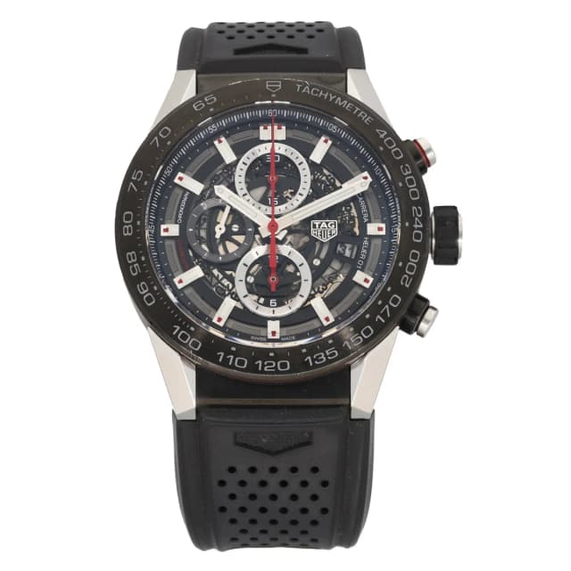 TAG Heuer Carrera CAR2A1Z 45mm Stainless Steel Watch from H&T, photo 1 of 1