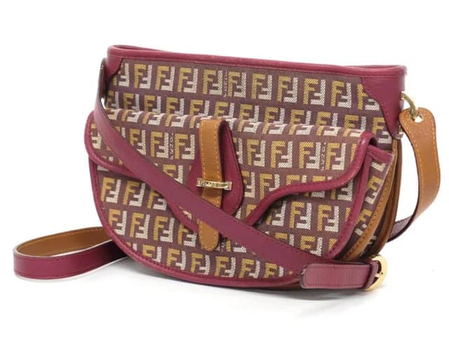 Fendi Bordeaux x Brown Monogram FF Zucca Crossbody Bag in Brown Canvas from Bagriculture, photo 1 of 1