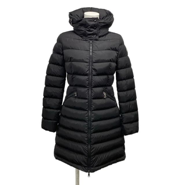 Moncler Down Coat 0 XS Flammette Black Long Sleeve Hood Winter Cotton in Black Nylon from The Reluxe, photo 1 of 1