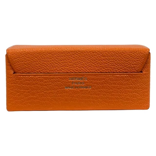 Hermès Case Miroir Orange Lip Shoulder Bag in Orange Goatskin from The Reluxe, photo 1 of 1