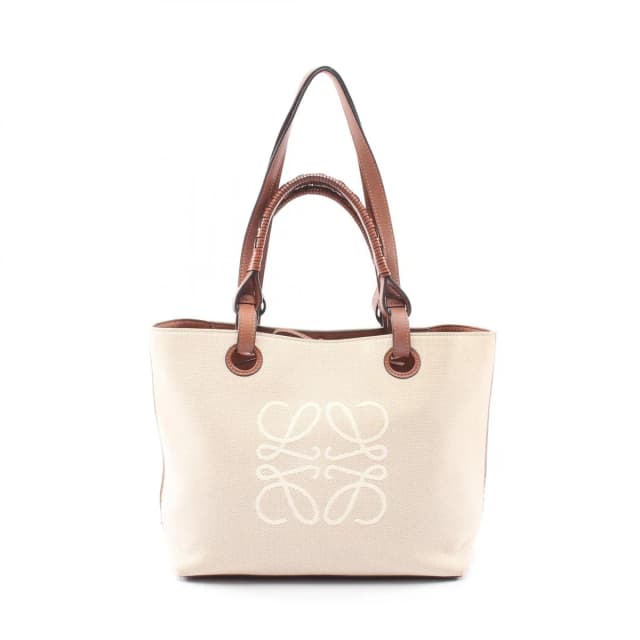 Loewe Tote Bag Anagram 2-Way Natural Brown Canvas Small in Brown Canvas from The Reluxe, photo 1 of 1