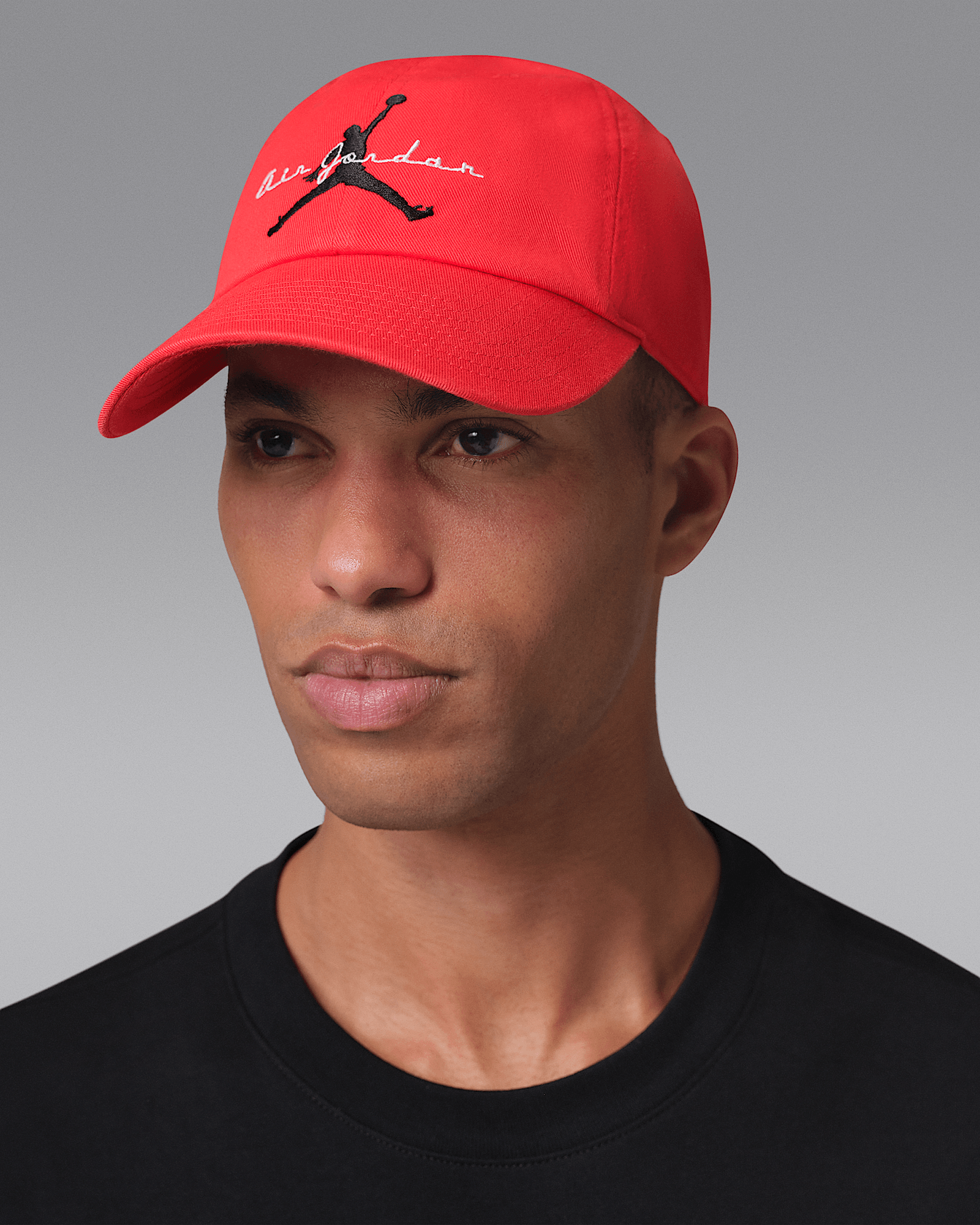 Jordan Club Cap in Chile Red/White/Black, image 1 of 1 from Nike