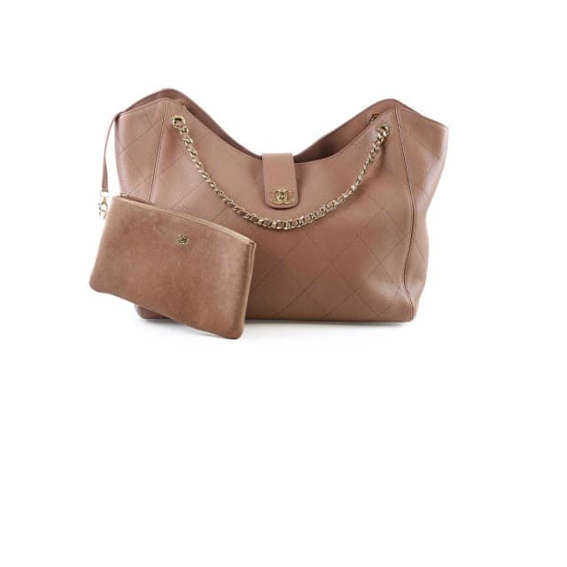 Chanel Maxi Shopping Bag Brown in Brown Caviar leather from The Purse Affair, photo 1 of 1