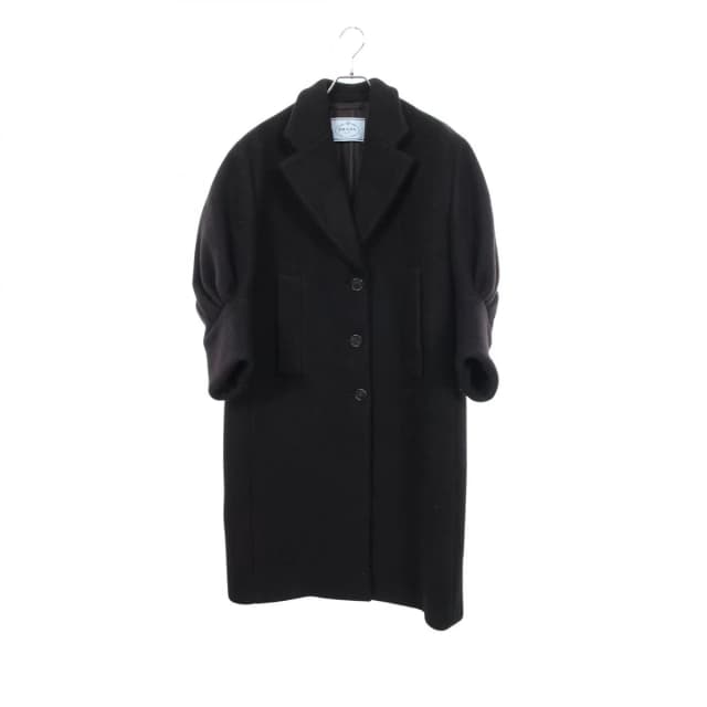 Prada Puff Sleeve Wool Cashmere Coat in Cashmere from The Reluxe, photo 1 of 1
