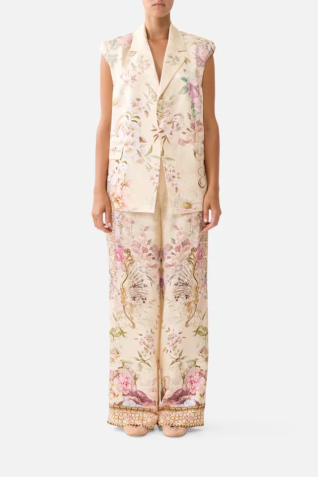 Camilla eBoutique TAILORED SLEEVELESS VEST ADORNED IN ARANJUEZ, image 1 of 1 from CAMILLA