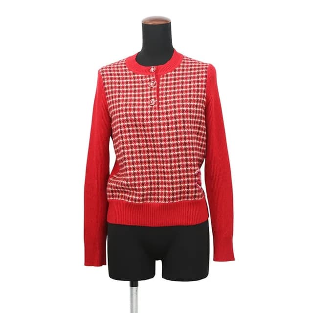 Chanel Knit CC Logo Check 34 Top Sweater in Cashmere from The Reluxe, photo 1 of 1