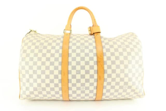 Louis Vuitton Damier Azur Keepall 50 Duffle Bag in Canvas from Bagriculture, photo 1 of 1