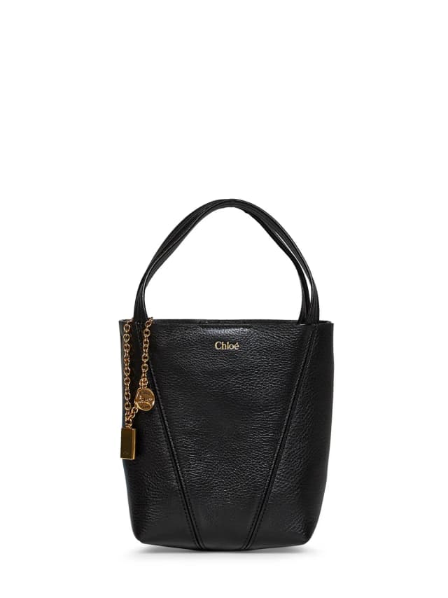 Chloé Spin Shoulder Bag — Black Calf Leather in Black Calfskin from HEWI, photo 1 of 1