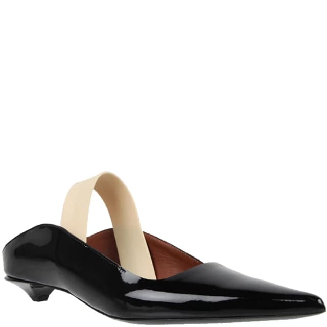Proenza Schouler Slingback Wave Pump Patent, Black, image 1 of 1 from Cultstatus
