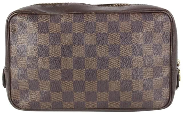 Louis Vuitton Damier Ebene Trousse Toilette Cosmetic Bag Toiletry Pouch Dopp in Brown Canvas from Bagriculture, photo 1 of 1