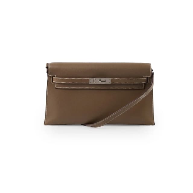 Hermès Kelly Elan Etoupe Veau Madame - Stamp B in Taupe Calfskin from The Purse Affair, photo 1 of 1