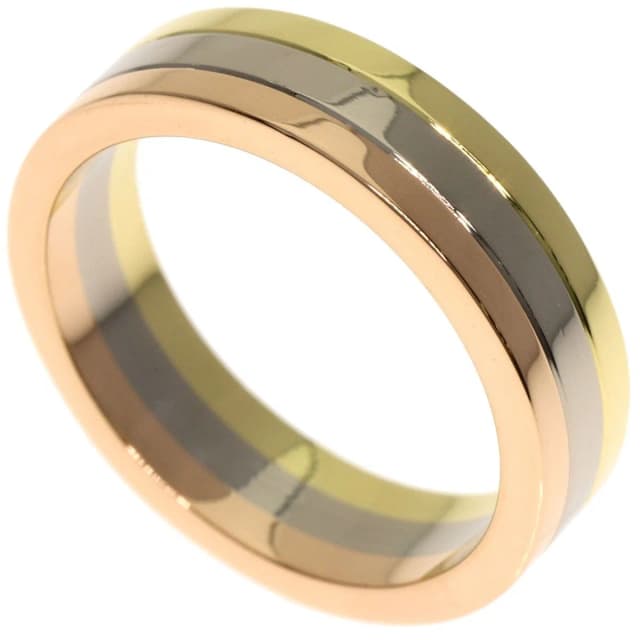 Cartier Three Color 48 Ring 18K Yellow Gold White Pink in White from The Reluxe, photo 1 of 1