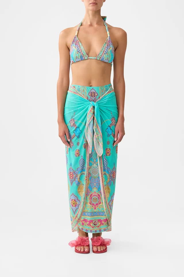 Camilla eBoutique LAYERED MAXI SARONG WITH TIE FRONT THE CONCUBINES CORRIDOR, image 1 of 1 from CAMILLA
