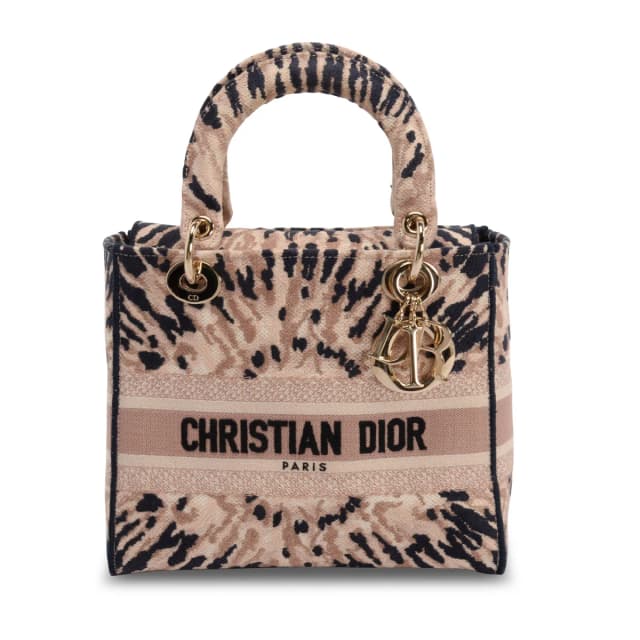 Dior Tie Dye Canvas Medium Lady D-Lite Bag in Pink Canvas from Blue Spinach, photo 1 of 1