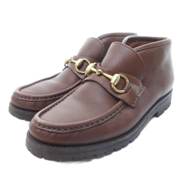 Gucci Horsebit Leather Shoes Mock Toe Brown in Brown Leather from The Reluxe, photo 1 of 1