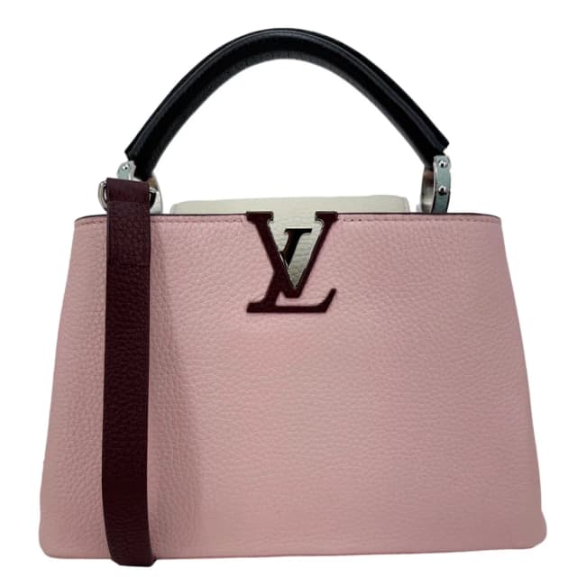 Louis Vuitton Capucines BB Taurillon Leather Crossbody Bag Pink in Pink Leather from Dallas Designer Handbags, photo 1 of 1