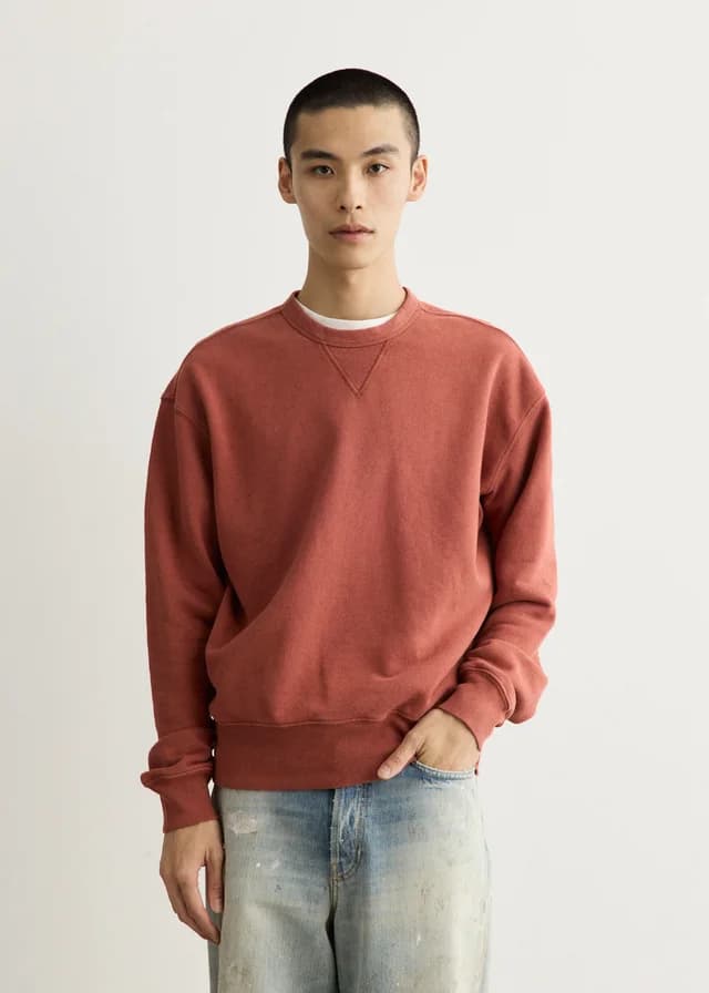Norse Projects Kulhuse Cotton Linen Loopback Sweatshirt in Cowhide, image 1 of 1 from Incu