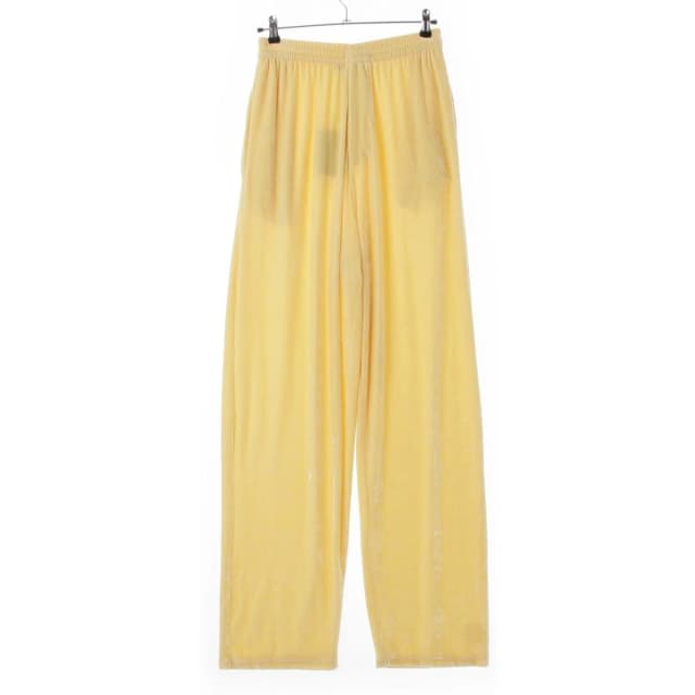Balenciaga Rayon Velvet Easy Wide Track Pants Yellow in Yellow Velvet from The Reluxe, photo 1 of 1