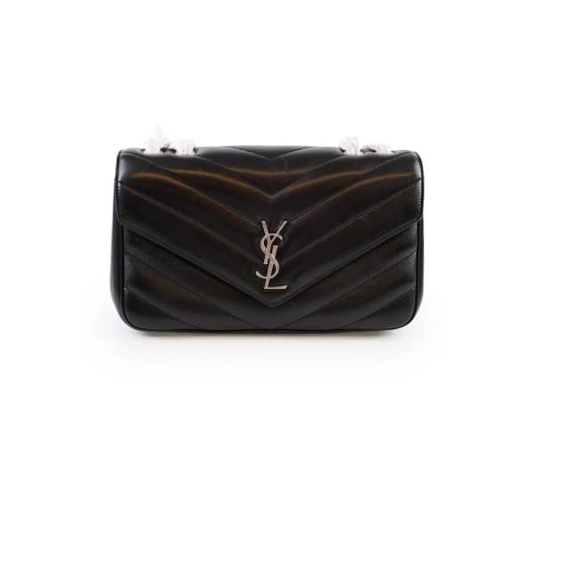Saint Laurent Lou Medium Black in Black Leather from The Purse Affair, photo 1 of 1