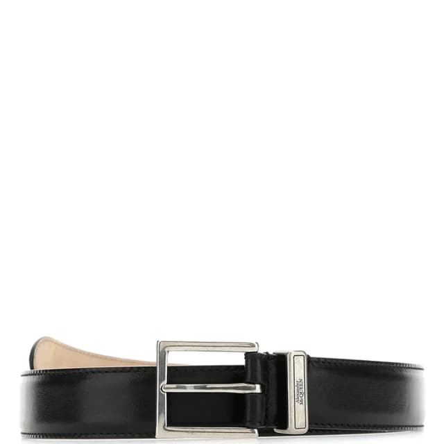 Alexander McQueen Identity Belt Smooth, Black, image 1 of 1 from Cultstatus