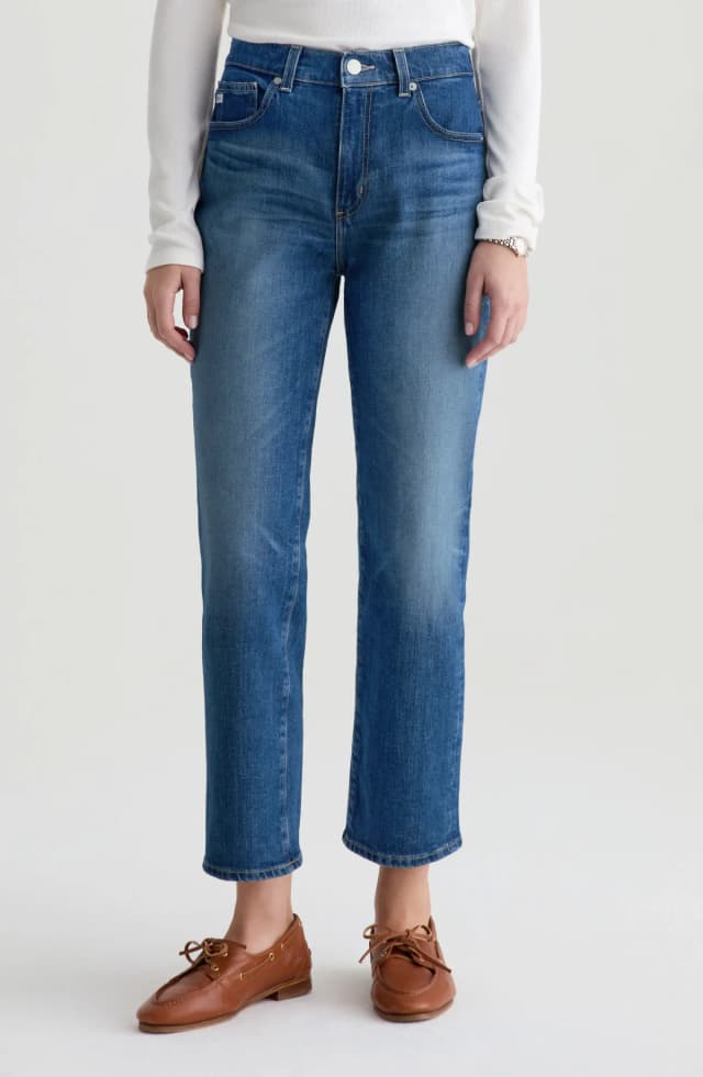 AG Brinley Mid Rise Crop Straight Leg Jeans, image 1 of 1 from Nordstrom Rack