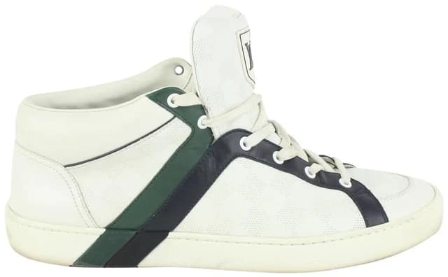 Louis Vuitton Men's 8.5 US Greenx White Damier Infini Leather Sneaker in White Leather from Bagriculture, photo 1 of 1