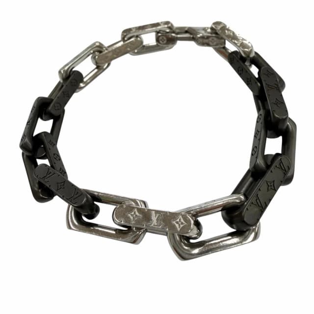 Louis Vuitton Bracelet Monogram Chain Black Silver in Black from The Reluxe, photo 1 of 1