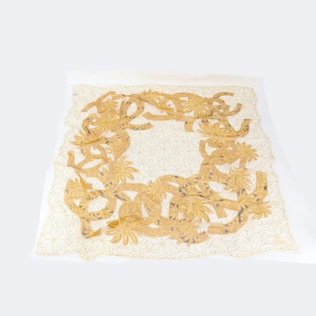 Chanel 100% CC Logo Pattern Scarf in Silk from The Reluxe, photo 1 of 1