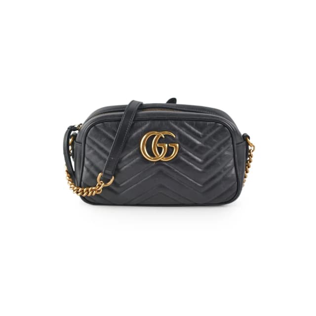 Gucci Marmont Small Camera Crossbody Black in Black Leather from The Purse Affair, photo 1 of 1