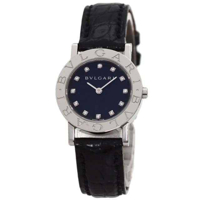 Bvlgari 12 Diamond Watch SS Leather in Leather from The Reluxe, photo 1 of 1
