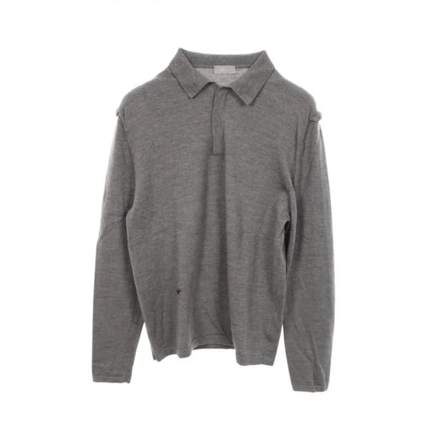 Dior Homme Polo Shirt Bee Embroidery Long Sleeve Knit Wool Bee in Wool from The Reluxe, photo 1 of 1