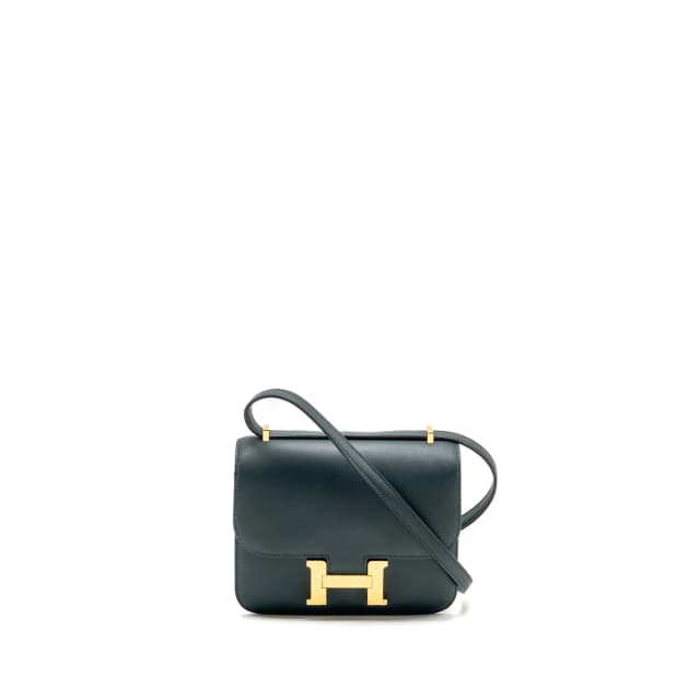Hermès Mini Constance Swift Vert Cypres GHW Stamp Z in Green Swift leather from EMIER, photo 1 of 1