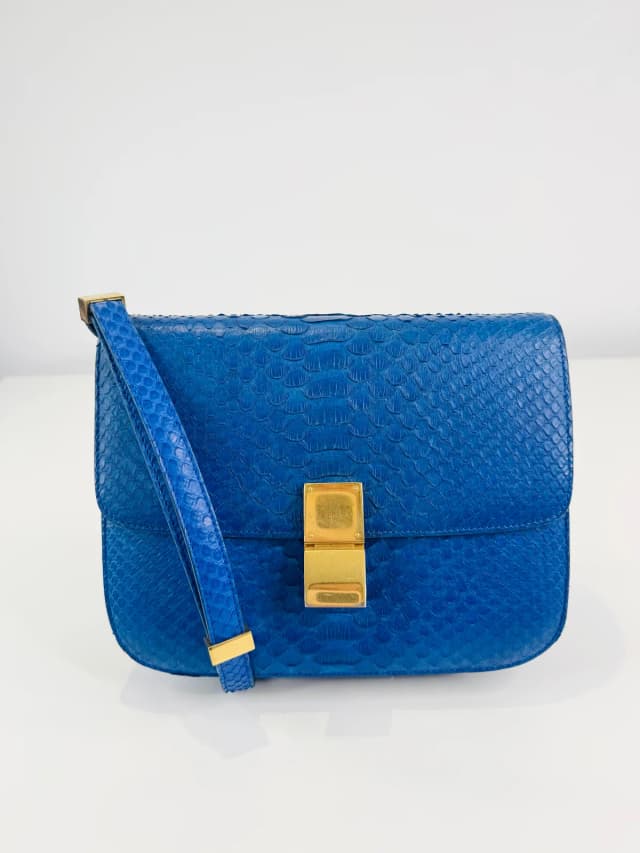 Celine Medium Python Skin Box Bag in Python from Edit Second Hand, photo 1 of 1