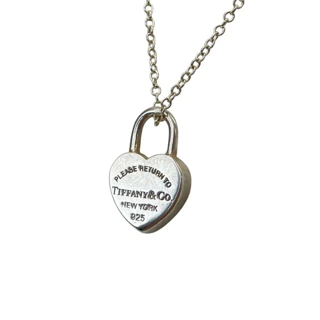Return to Tiffany Heart Lock Necklace Silver in Silver from The Reluxe, photo 1 of 1