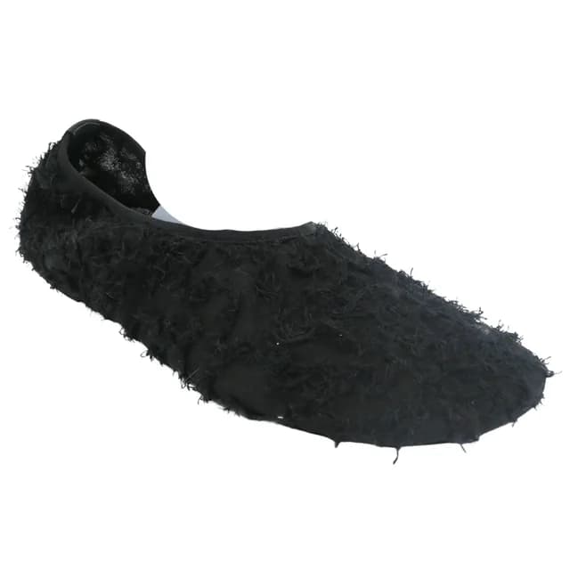 Proenza Schouler Black Glove Fringed Ballet Flats in Black Tweed from Clotheshorse Anonymous, photo 1 of 1