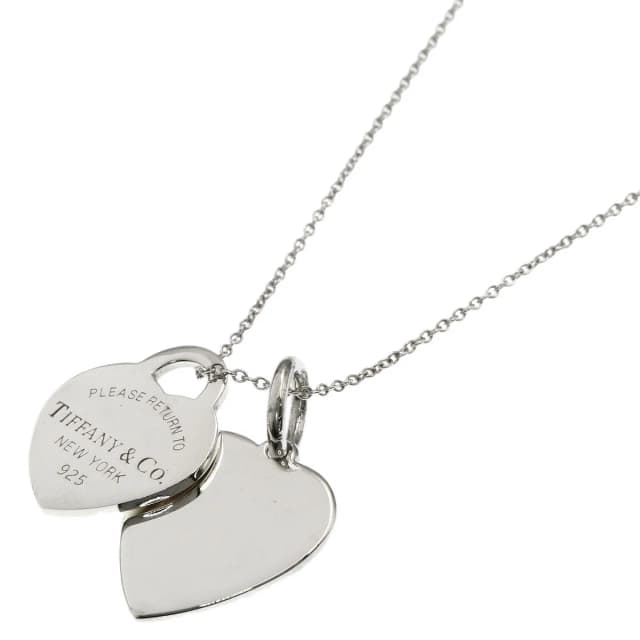 Tiffany & Co. Double Heart Necklace Silver in Silver from The Reluxe, photo 1 of 1