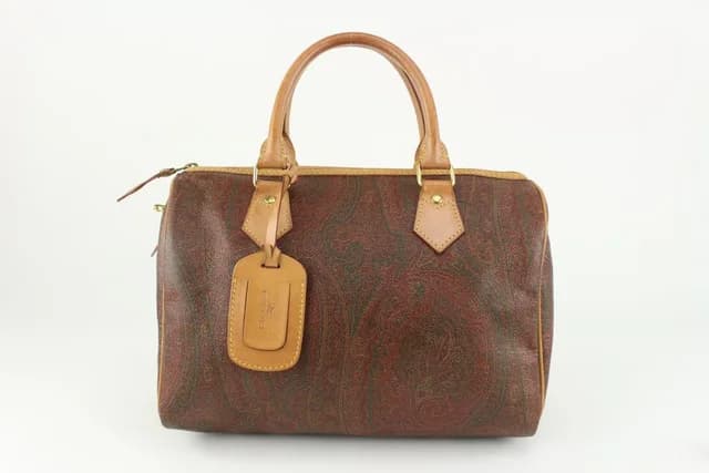 Etro Bordeaux Paisley Boston Doctor's Bag in Burgundy Canvas from Bagriculture, photo 1 of 1
