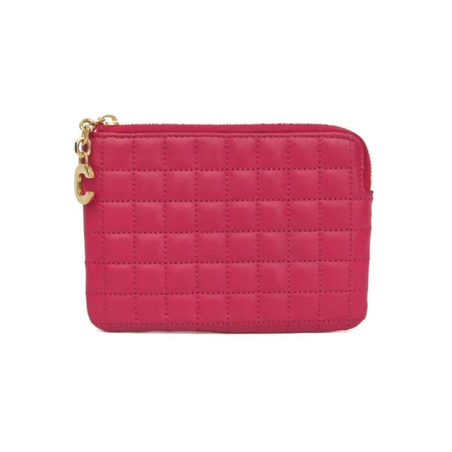 Celine Quilted C Charm Women's Leather Coin Purse/coin Case Pink in Pink Leather from Elady, photo 1 of 1