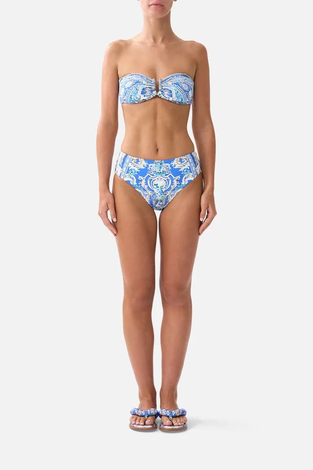 Camilla eBoutique BANDEAU BIKINI TOP WITH U RING FRONT TRIM OTTOMAN OPULENCE, image 1 of 1 from CAMILLA