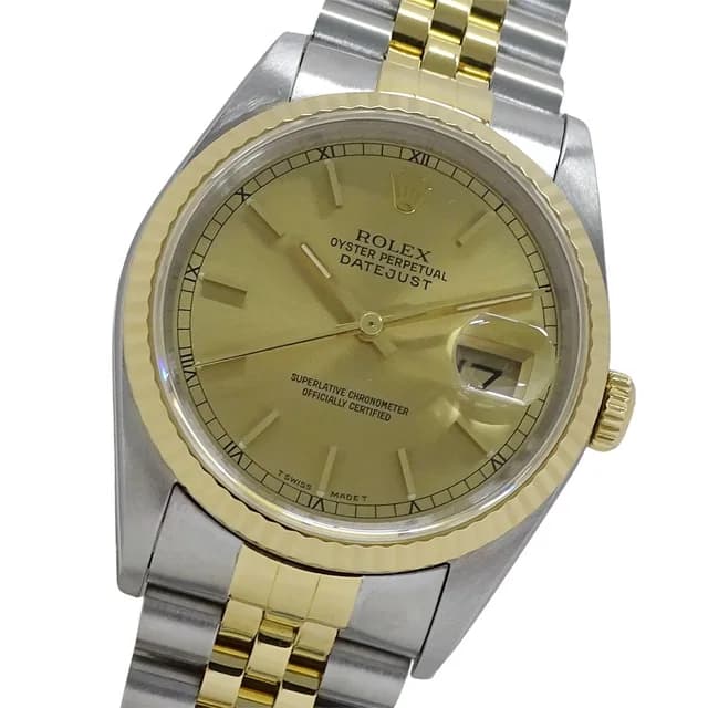Rolex Datejust Watch Automatic At Stainless Steel Gold YG in Gold from The Reluxe, photo 1 of 1