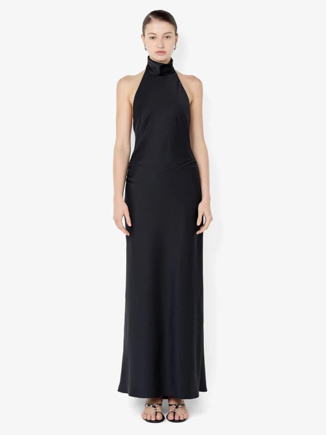 Bec&Bridge LISETTE HALTER MAXI DRESS - BLACK, image 1 of 1 from BEC + BRIDGE