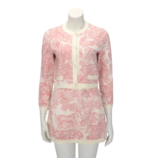 Dior Toile de Jouy Sauvage Cropped Jacket FR 34 in Pink from Blue Spinach, photo 1 of 1