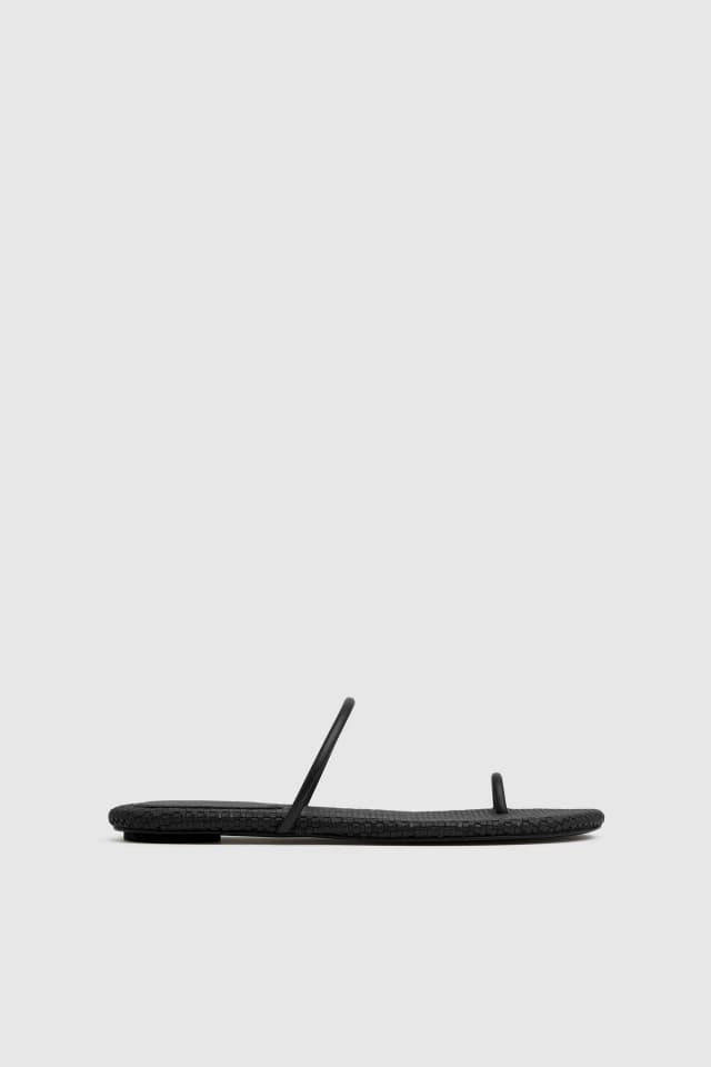 St Agni Woven Minimal Slide - Black, image 1 of 1 from St. Agni