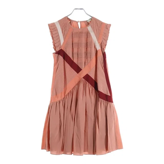 Fendi Puri Contrast Short Sleeve Dress 36 Pink in Pink Silk from The Reluxe, photo 1 of 1